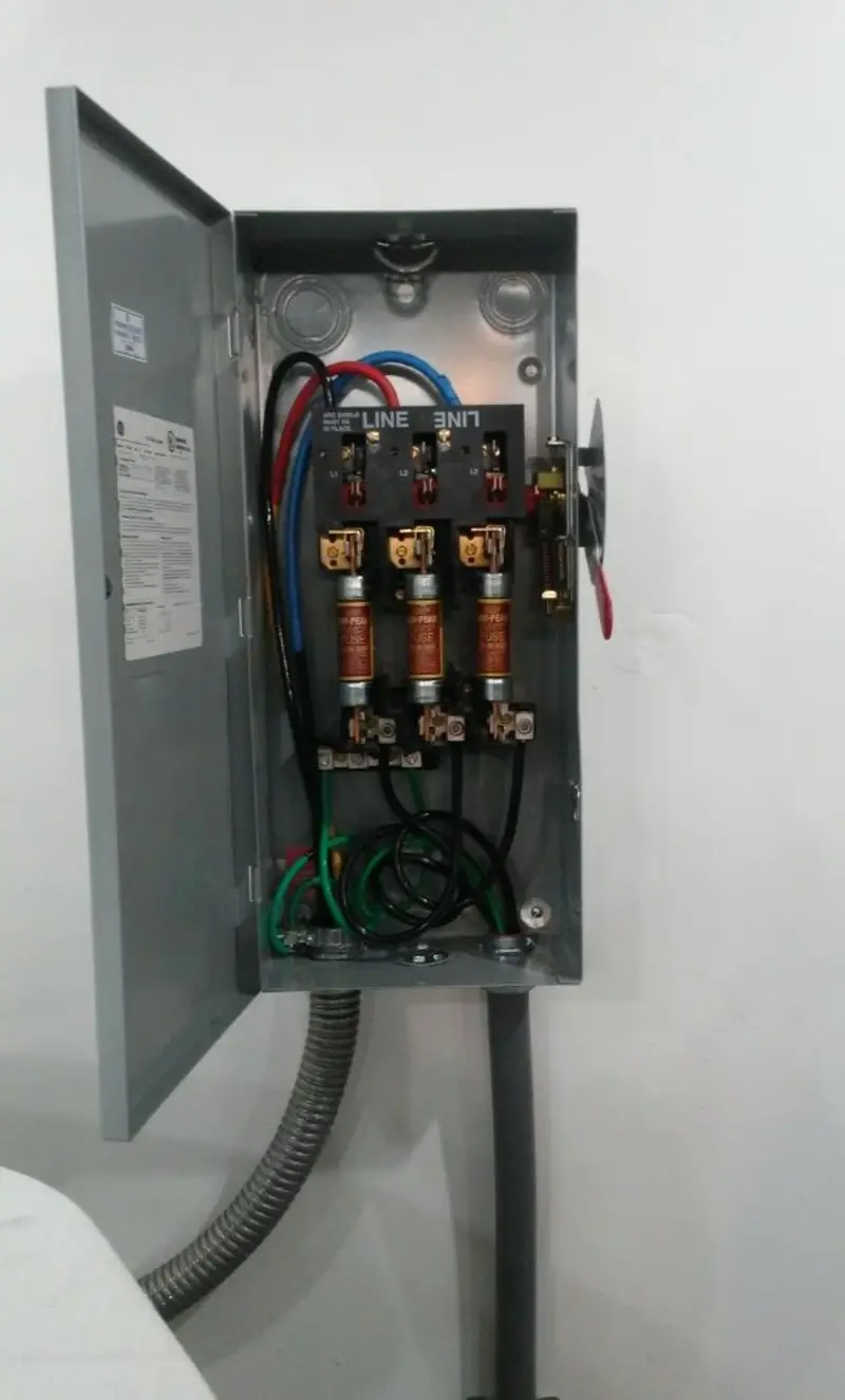 Three-phase disconnect switch installed for Electrical Wiring & Rewiring in Millbrae